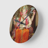Ganesh Ganesha Hindu India Asian Elephant Deity Runde Wanduhr (Winkel)