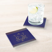 Ganesh Glasuntersetzer (Schrägansicht)