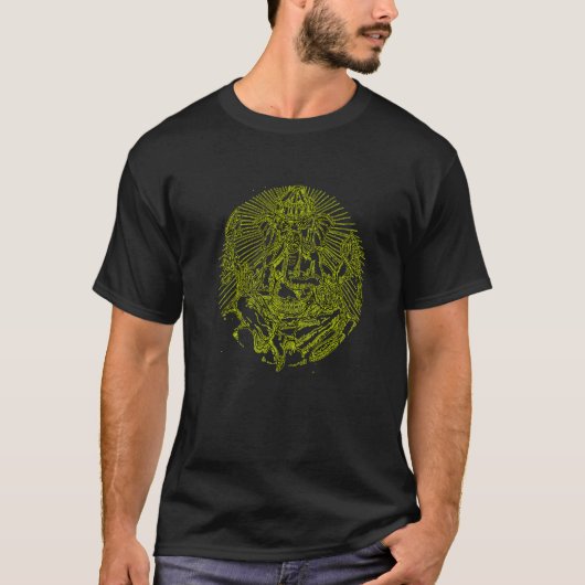 Ganesh God Spiritual Elephant Indian Animal Yoga H T-Shirt (Vorderseite)