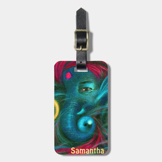 ganesh Gott-Indien hindus Gepäckanhänger (Vorderseite vertikal)