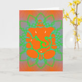 Ganesh Grußkarte Karte (Gelbe Blume)