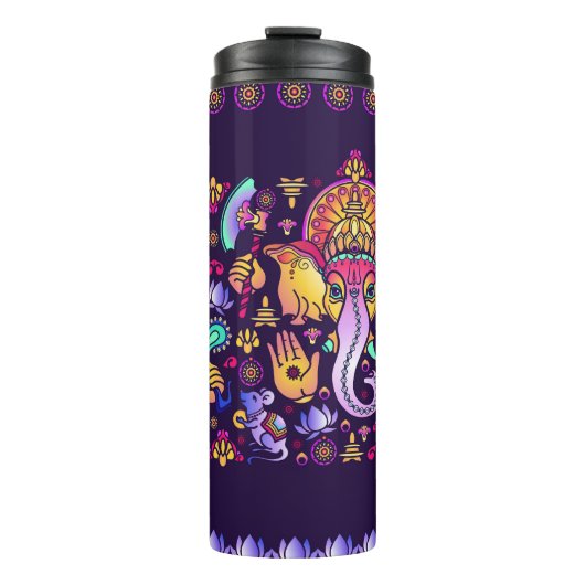 Ganesh Hindu Gott: Feierlich nahtlos Thermosbecher (Vorderseite)
