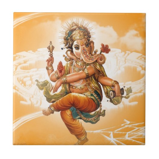 GANESH HINDU-GOTT FLIESE (Vorderseite)