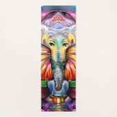 Ganesh Hindu India Elephant Bright Psychedelic Yogamatte (Rückseite)