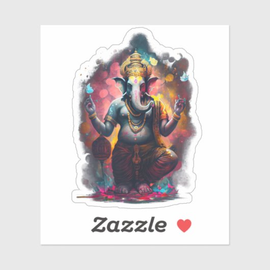 Ganesh Hindu Sticker (Blatt)