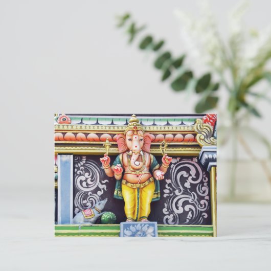Ganesh Idol Skulptur Postkarte (Stehend Vorderseite)
