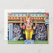 Ganesh Idol Skulptur Postkarte (Vorne/Hinten)