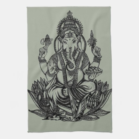 Ganesh Illustration Geschirrtuch (Vertikal)