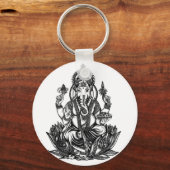 Ganesh Illustration Schlüsselanhänger (Vorderseite)