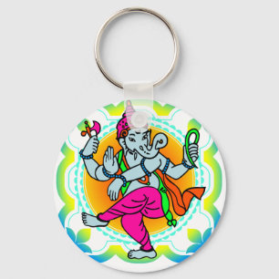 Ganesh in Rainbow colorful design Schlüsselanhänger