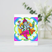 Ganesh in Rainbow farbiges Design Postkarte (Stehend Vorderseite)