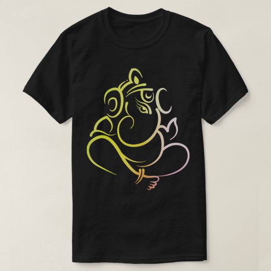 Ganesh Indian Elephant God T-Shirt (Design vorne)