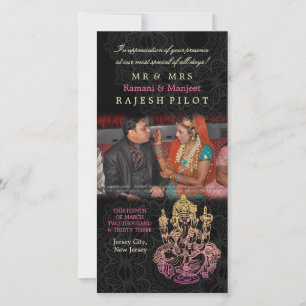 Ganesh Indian Wedding danke dir Foto Cards