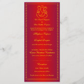 Ganesh | Indischer Gott Red Wedding Rack Cards Programm (Vorderseite)
