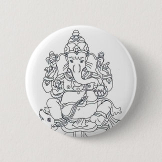 Ganesh Knopf-Abzeichen Button