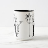 Ganesh Krieger-Kaffee-Tasse Zweifarbige Tasse (Mittel)