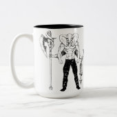 Ganesh Krieger-Kaffee-Tasse Zweifarbige Tasse (Links)