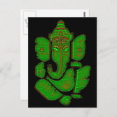 GANESH LEAF POSTKARTE (Vorne/Hinten)