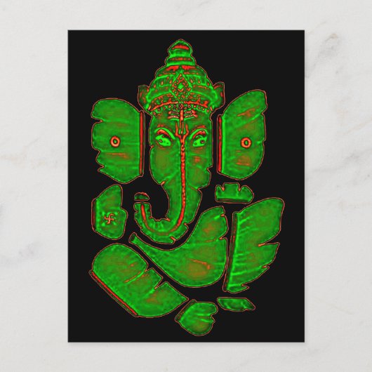 GANESH LEAF POSTKARTE (Vorderseite)