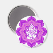 Ganesh lila Design Magnet (Vorderseite/Rückseite)