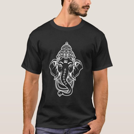 Ganesh Lord Ganesha Hindu Deity Meditation T-Shirt (Vorderseite)