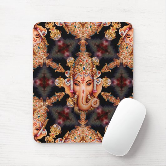 Ganesh Mandala-Mausunterlage Mousepad (Mit Mouse)