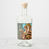 Ganesh nimmt eine Selfie Alkoholflaschenetikett (Vorderseite)