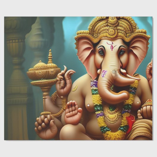 Ganesh nimmt eine Selfie Geschenkpapier (Flach)