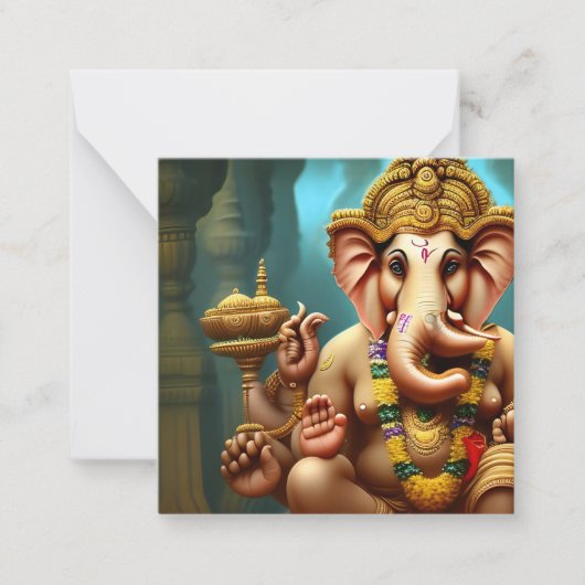 Ganesh nimmt eine Selfie Mitteilungskarte (Vorderseite)