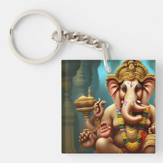 Ganesh nimmt eine Selfie Schlüsselanhänger (Vorderseite)