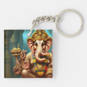 Ganesh nimmt eine Selfie Schlüsselanhänger (Rückseite)