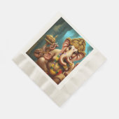 Ganesh nimmt eine Selfie Serviette (Ecke)