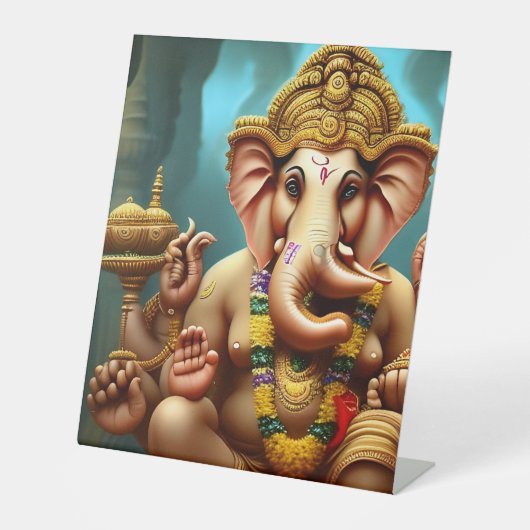 Ganesh nimmt eine Selfie Sockelschild (Vorderseite)