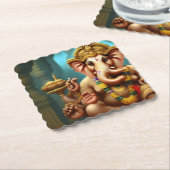Ganesh nimmt eine Selfie Untersetzer (angewinkelt)