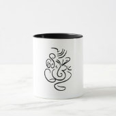 Ganesh & Om Line Art Tasse | Spirituell und Minima (Zentrum)