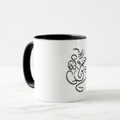 Ganesh & Om Line Art Tasse | Spirituell und Minima (Vorderseite Links)