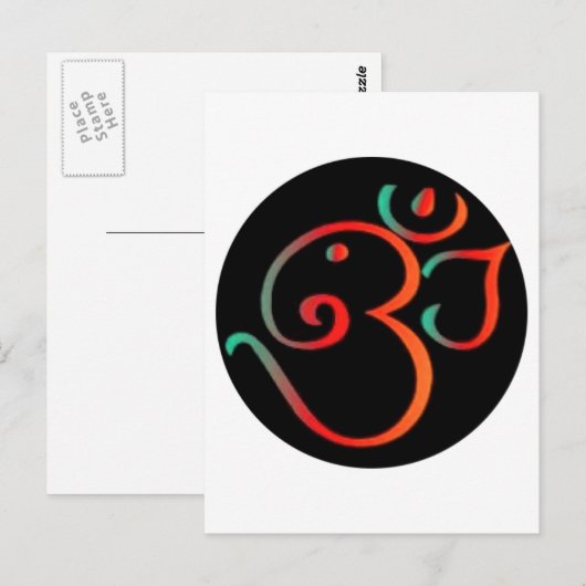 Ganesh Om Postkarte (Vorne/Hinten)