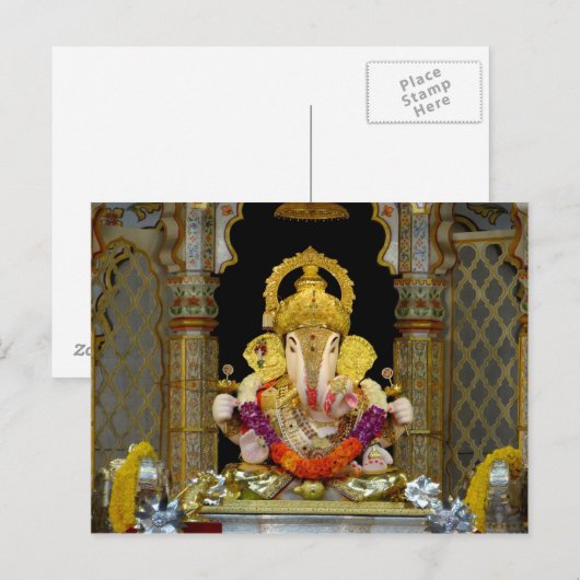 Ganesh Post Card Postkarte (Vorne/Hinten)
