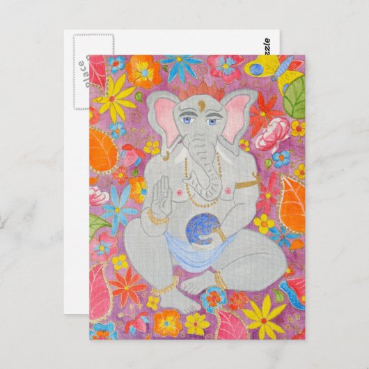 Ganesh Postcard Postkarte (Vorne/Hinten)