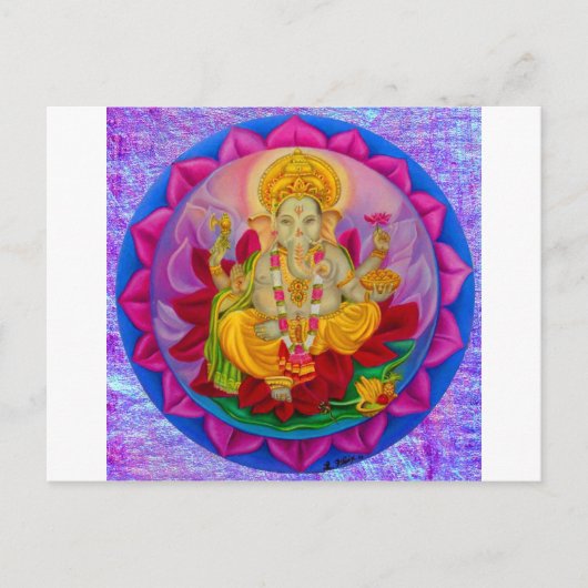 Ganesh Postkarte (Vorderseite)