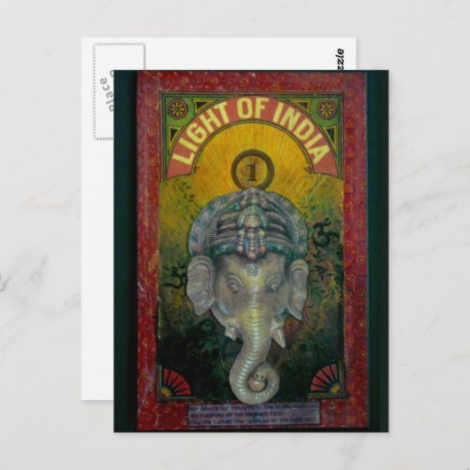 Ganesh Postkarte (Vorne/Hinten)