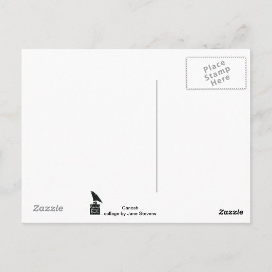 Ganesh Postkarte (Rückseite)