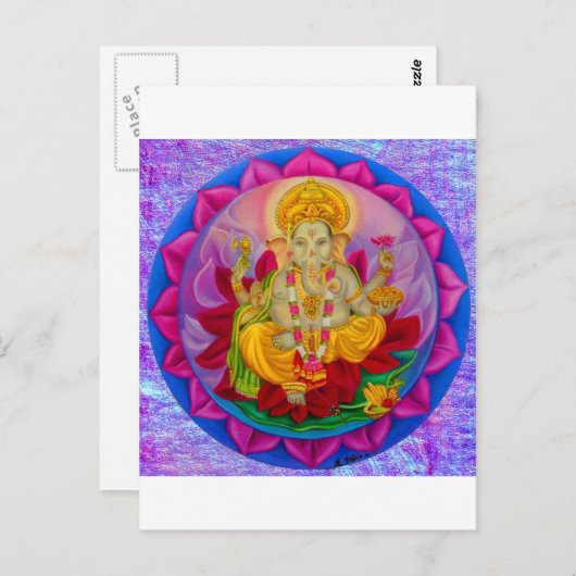 Ganesh Postkarte (Vorne/Hinten)