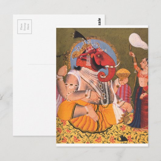 Ganesh Postkarte (Vorne/Hinten)