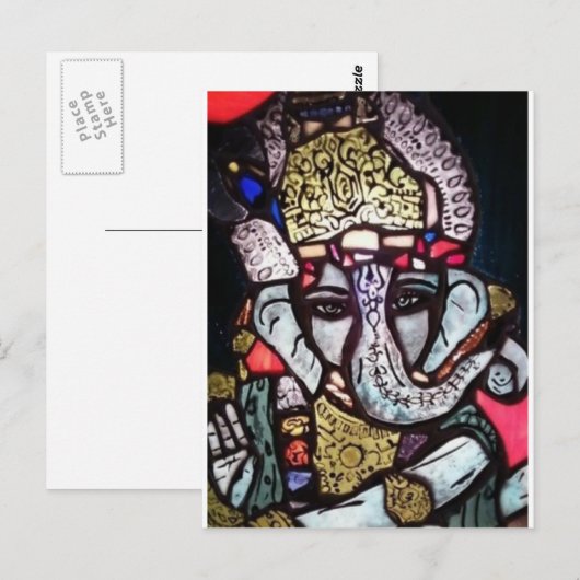 Ganesh Postkarte (Vorne/Hinten)