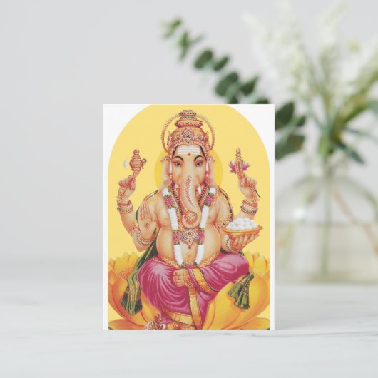 Ganesh Postkarte (Stehend Vorderseite)