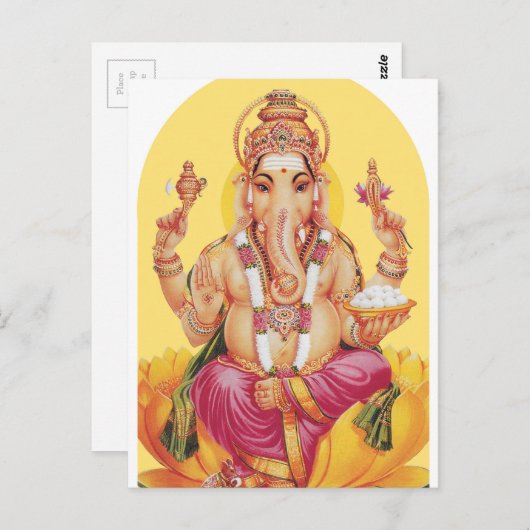 Ganesh Postkarte (Vorne/Hinten)