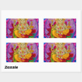 Ganesh Rechteckiger Aufkleber (Blatt)