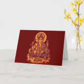 Ganesh - Remover of Obstacles Grußkarte Karte (Gelbe Blume)