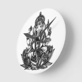 Ganesh Runde Wanduhr (Winkel)